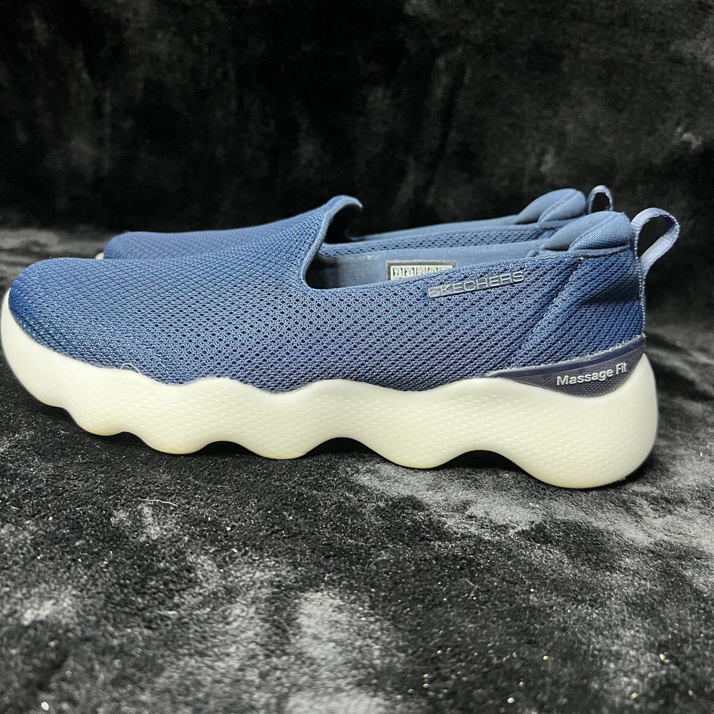 Skechers Go Walk Massage Fit 124908-NVY Womens 7.5 Walking Shoes Navy Sneaker